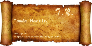 Tamás Martin névjegykártya